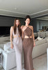 Ladies Halter Neck Backless Hollow Out Long Dress